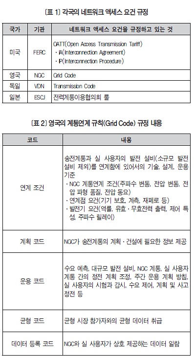 [외국의 전력자유화와 계통 운용 기술 동향] 전력 네트워크 액세스