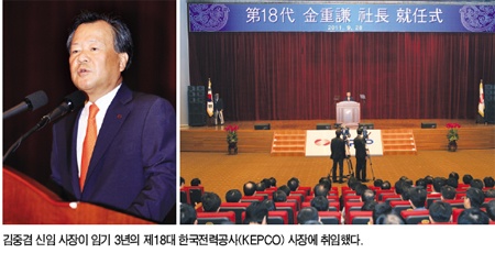 한국전력공사 김중겸 사장, 글로벌 미래 경영 등 6대 경영 방침 제시