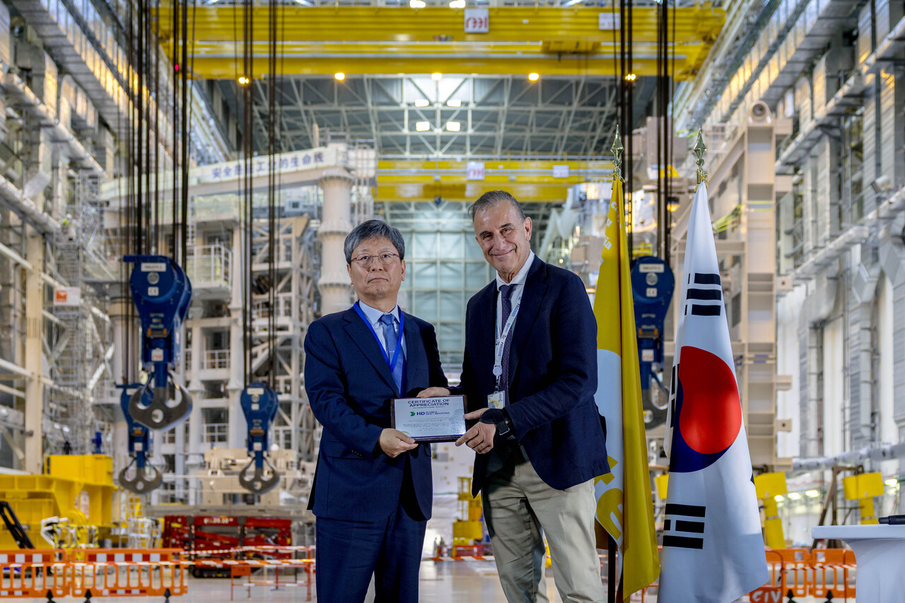 HD현대, ITER의 진공 용기 섹터 모듈 조립 완료